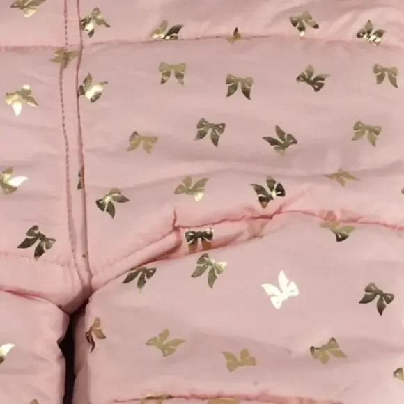 Jessica Simpson Ribbon Snowsuit Pink Gold 6-9 Months